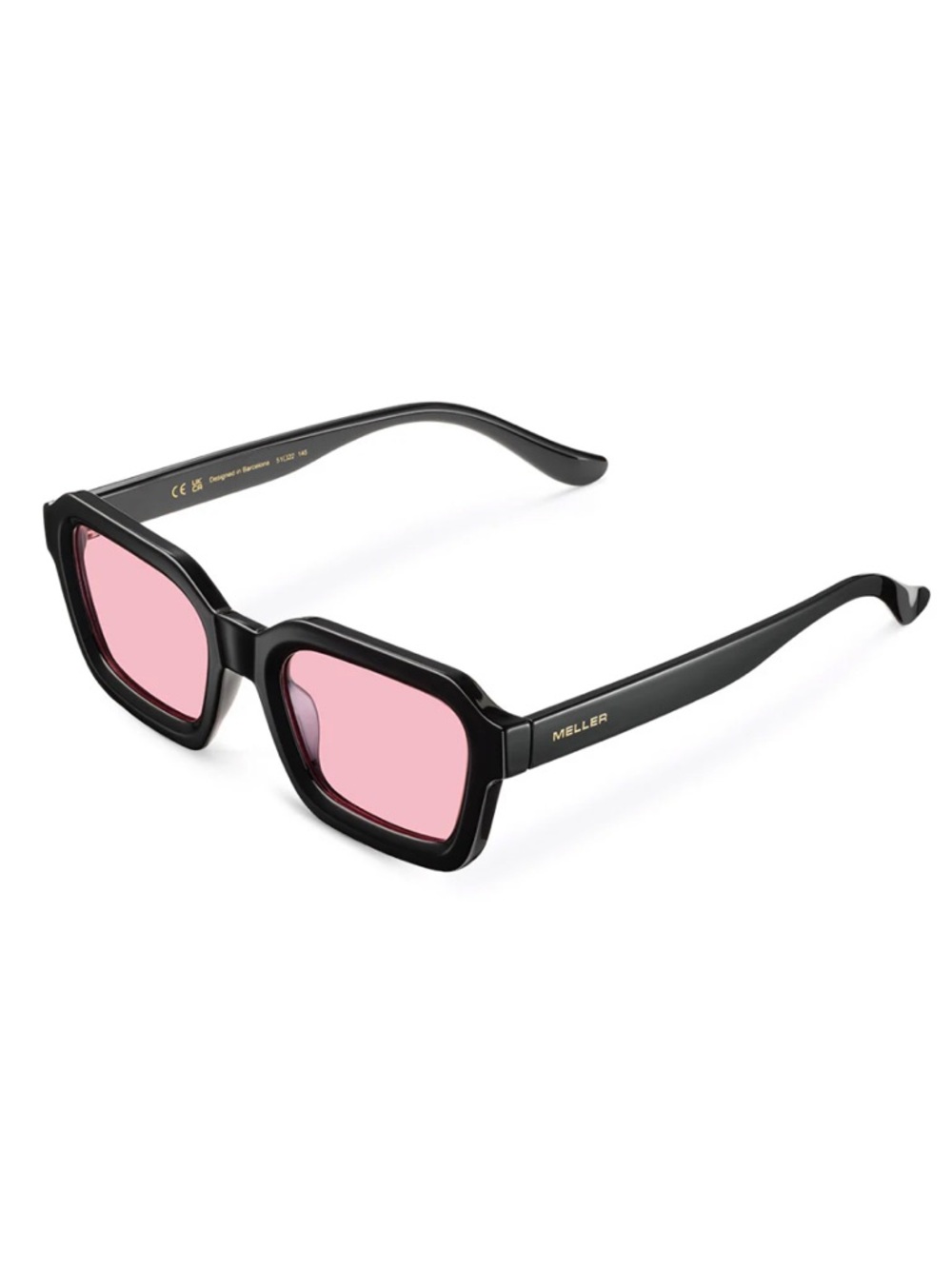 NIB New Meller Nayah Black Pink Sunglasses Unisex